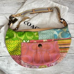 Coach patchwork hobo style bag